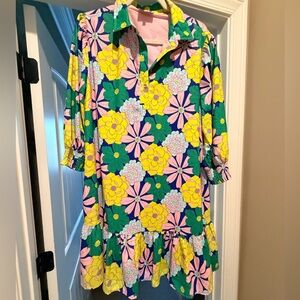 Floral Casual Dress with Ruffle Hem